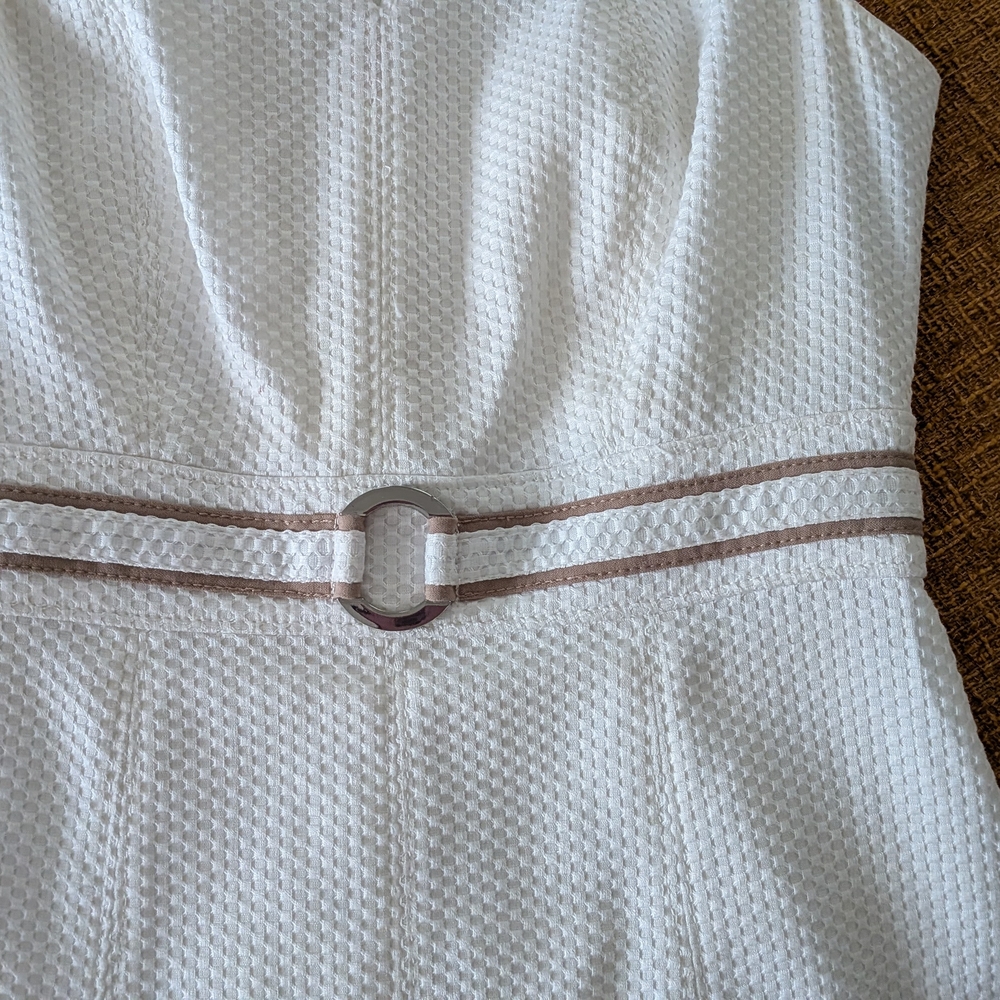 White House Black Market Cream Sheath Midi Dress - Picture 3 of 5